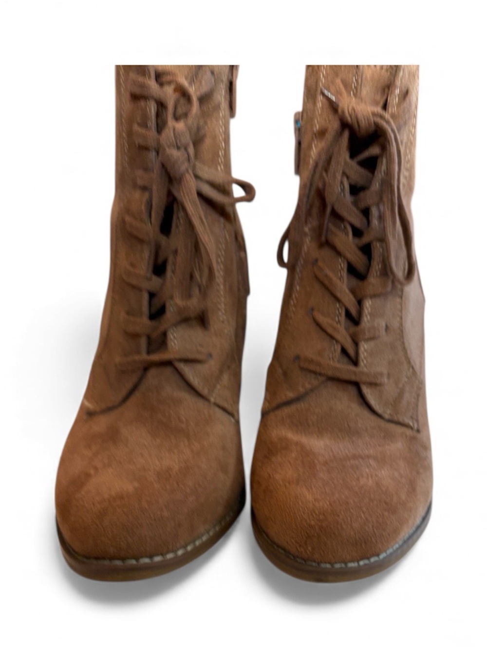 a new day Brown Suede Lace-Up Ankle Boots Bootie
